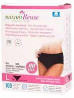 Pieluchy dla dorosłych - Masmi, Majtki Menstruacyjne Rozmiar L (102- 110cm), 100% Certyfikowanej Bawełny Organicznej - miniaturka - grafika 1