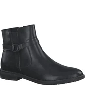 Botki damskie - Botki damskie jesienne ocieplane skórzane czarne Marco Tozzi 25312-38 - miniaturka - grafika 1