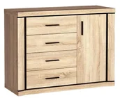 Komody - Komoda z szafką i szufladami dąb sonoma D6-S28 - miniaturka - grafika 1