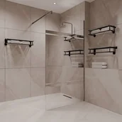 Ścianki i drzwi prysznicowe - Ścianka prysznicowa w stylu włoskim z efektem lustrzanym - 120 x 200 cm - ZENADO - miniaturka - grafika 1