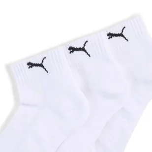Skarpety unisex Puma CUSHIONED QUARTER 3-PACK białe 93858102 - Skarpetki damskie - miniaturka - grafika 1