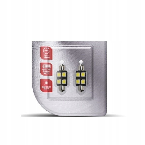 Żarówka LED C5W 24V 36mm Dioda LED BIAŁA 4xSMD5050 RAD. CANBUS 2szt.