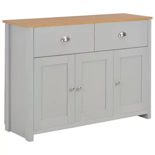 vidaXL Szafka, szara, 112 x 35 x 81 cm vidaXL - Szafki do salonu - miniaturka - grafika 1