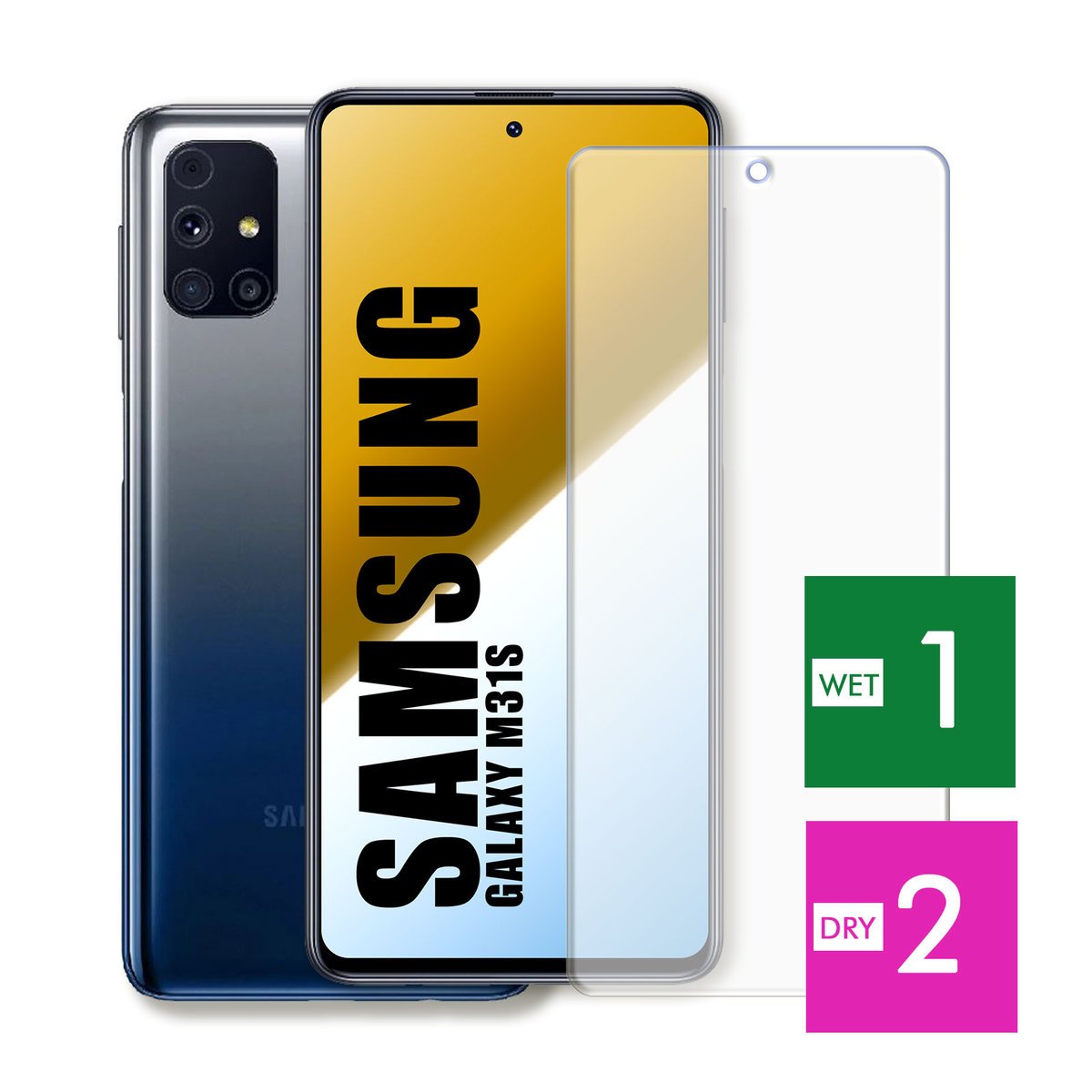 WZMOCNIONE SZKŁO DO SAMSUNG GALAXY M31S SZYBKA HARTOWANE 9H JAKOŚĆ