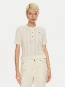 Swetry damskie - Tommy Hilfiger Sweter WW0WW43504 Écru Regular Fit - miniaturka - grafika 1