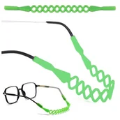 Akcesoria do okularów - Silikonowy pasek do okularów plecionka - Zielony - miniaturka - grafika 1