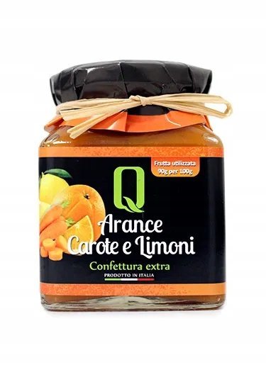 Quattrociocchi Dżem Ekstra - Pomarańcza, Marchew i Cytryna - 350g