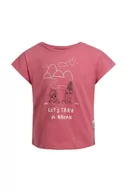 Koszulki dla dziewczynek - Jack Wolfskin t-shirt bawełniany dziecięcy TAKE A BREAK kolor różowy - miniaturka - grafika 1