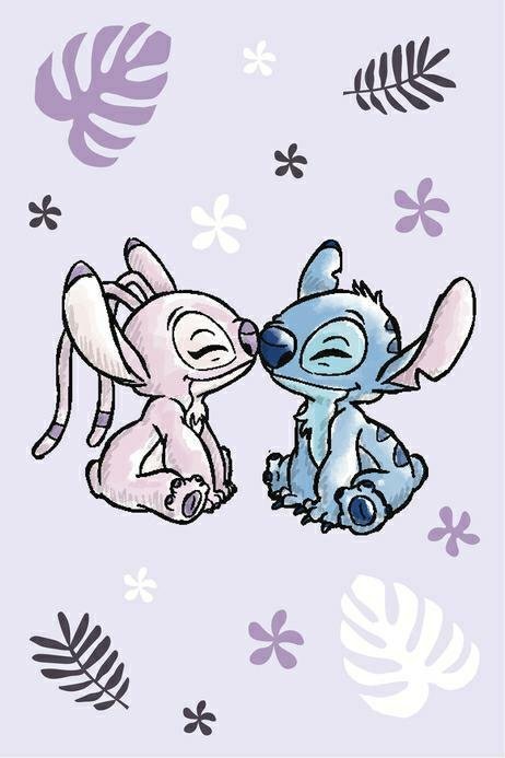Koc polarowy 100x150 Lilo and Stitch fioletowy