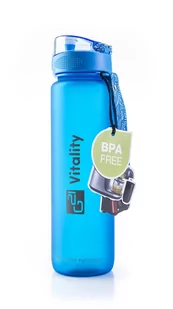 G21 Bidon G21 butelka na wodę 1000 ml BPA free kolor niebieski mat 60022228 - Bidony dla dzieci - miniaturka - grafika 1