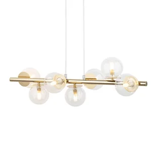 Wisząca lampa na listwie Avola 40800 Sigma bubbles złota transparentna - Lampy sufitowe - miniaturka - grafika 1