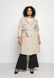 VERO MODA CURVE BEŻOWY DAMSKI PŁASZCZ 52 2ZXG3_A* - Płaszcze damskie - miniaturka - grafika 1