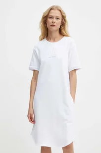 Armani Exchange sukienka bawełniana kolor biały mini prosta 8NYAGY YJ68Z - Sukienki - miniaturka - grafika 1