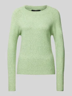 Sweter z dzianiny z długim rękawem model ‘DOFFY’ - Swetry damskie - miniaturka - grafika 1