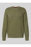 Swetry męskie - Sweter z dzianiny o kroju regular fit z mieszanki wiskozy i bawełny model PHINEAS - Pepe Jeans - miniaturka - grafika 1