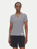 Koszulki sportowe damskie - EA7 Emporio Armani Polo 7W000490 AF12654 FB101 Biały Regular Fit - miniaturka - grafika 1