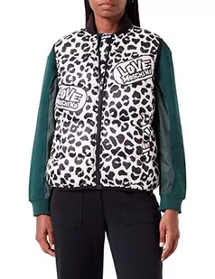 Love Moschino Damska kamizelka Technical, Beżowy Black, 38 - Kamizelki damskie - miniaturka - grafika 1