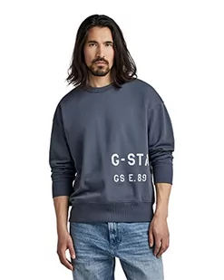 G-STAR RAW Bluza męska Multi Graphic Oversized, Niebieski (Fantem Blue D22320-a613-863), XS - Bluzy męskie - miniaturka - grafika 1