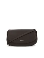 Torebki damskie - Brązowa sztywna torebka z paskiem na ramię - miniaturka - grafika 1