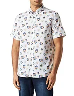 Koszule męskie - bugatti Męska koszula 9450-38331 z kołnierzykiem na guziki, biała-10, regularna, biały-10, 3XL - miniaturka - grafika 1