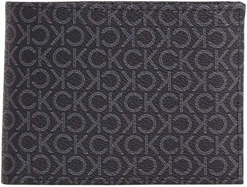 Calvin Klein Męski portfel TRIFOLD 10CC W/COIN, klasyczny mono czarny, rozmiar 0ne, Klasyczny mono czarny, 0ne Size