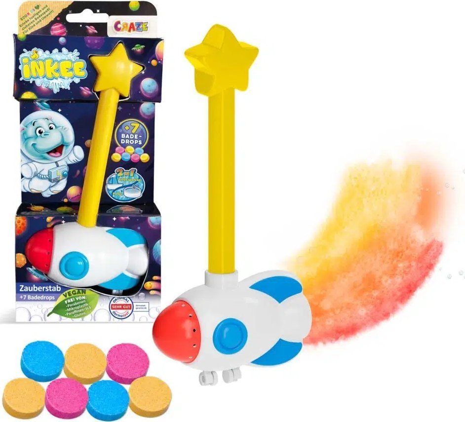 INKEE bath toy with paint Wand Rocket, 40447EN
