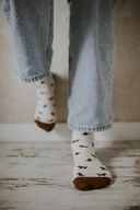 Skarpetki męskie - Skarpetki Pudelek – Kremowo-brązowe - miniaturka - grafika 1