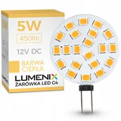 Żarówki LED - Żarówka Led G4 12V DC 5W 450lm Biała Ciepła talerzyk - miniaturka - grafika 1
