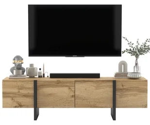 Szafka RTV Loft Industrialna Komoda RTV Dąb Wotan Mat 180 cm - Szafki RTV Szafka RTV Loft Industrialna Komoda RTV Dąb Wotan Mat 180 cm - Szafki RTV - miniaturka - grafika 1