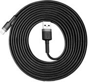 Adaptery i przejściówki - Baseus Cafule Kabel USB Lightning do iPhone iPad iPod 2A 3m Czarny CALKLF-RG1 - miniaturka - grafika 1