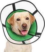 Pozostałe akcesoria dla psów - Kołnierz pooperacyjny dla psa regulowany na rzep zielony L - miniaturka - grafika 1