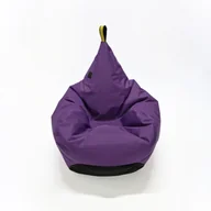 Fotele i pufy dla dzieci - Purpurowa pufa do pokoju dziecka, rozmiar XL, wyprodukowana w Polsce, z atestami - miniaturka - grafika 1