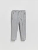 Spodnie i spodenki dla chłopców - Reserved - Eleganckie spodnie - jasnoszary - miniaturka - grafika 1