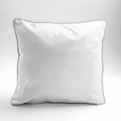 Pościel - Poszewka satynowa 40x40 biała z lamówką Mako Satin - miniaturka - grafika 1