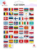 Szkolne artykuły papiernicze - Naklejki dla dzieci Flagi Europy - miniaturka - grafika 1