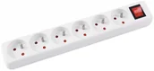 Listwy zasilające - OFFICE PRODUCTS Przedłużacz OFFICE PRODUCT, 6 gniazd, 5m, z uziemieniem i wyłącznikiem, biały 13116541-14 - miniaturka - grafika 1