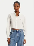 Koszule damskie - Tommy Jeans Koszula DW0DW21400 Biały Relaxed Fit - miniaturka - grafika 1