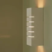 Lampy ścienne - Nordlux Kwadratowy kinkiet Lancio wykonany z gipsu, z wtyczką, biały - miniaturka - grafika 1