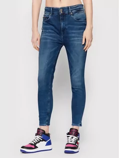Spodnie damskie - Tommy Jeans Jeansy Shape DW0DW09491 Granatowy Skinny Fit - grafika 1