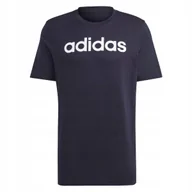 Koszulki męskie - Koszulka męska adidas Essentials Single Jersey Linear Embroidered Logo Tee - miniaturka - grafika 1