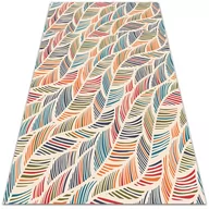 Dywany - Modny uniwersalny dywan winylowy Konturowe liście 80x120 cm - miniaturka - grafika 1