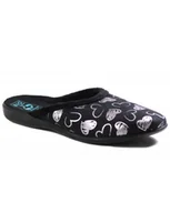 Kapcie damskie - PAPCIE ADANEX - 28310 CZARNE W SERDUSZKA - Adanex - miniaturka - grafika 1