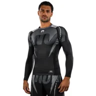 Kimona, stroje i obuwie - Venum Rashguard Długi Rękaw Long Sleeve Adrenaline Black/Grey - miniaturka - grafika 1