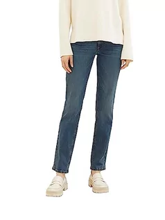 Spodnie damskie - TOM TAILOR Alexa Straight dżinsy damskie, 10281-Mid Stone Wash Denim, 31W / 32L - grafika 1