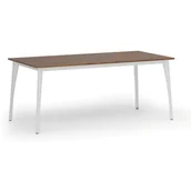 Stoły i stoliki do biura - Stół konferencyjny PRIMO OMEGA, 1800 x 900 mm, podstawa biała, orzech - miniaturka - grafika 1