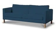 Pokrowce na meble - Dekoria Pokrowiec na sofę Karlstad 3-osobową nierozkładaną krótki Ocean Blue morski niebieski) Sofa Karlstad 3-osobowa Cotton Panama 615-702-30 - miniaturka - grafika 1