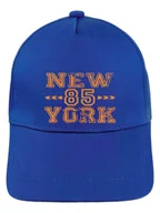 Czapki damskie - Chłopięca czapka z daszkiem 85 New York granatowa Ambra Biz - miniaturka - grafika 1