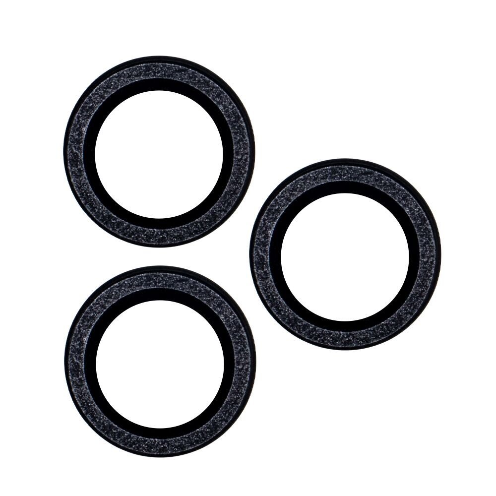 Zestaw szkieł na aparat do iPhone 11 black glitter (2 sztuki)