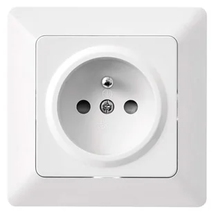 LEDart pojedyncze French IP20 błyszczące białe - Gniazdka elektryczne - miniaturka - grafika 1