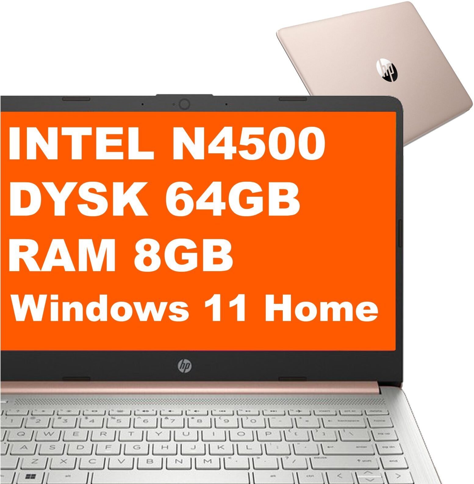 HP 14-dq3015dx / CD9Y9UA / Intel N4500 / 8GB / eMMC 64GB / Intel UHD / Win 11 / Różowy CD9Y9UA_8GB_64SSD_W11